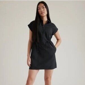 Athleta Topspin Black Mini Dress NWOT Size XL